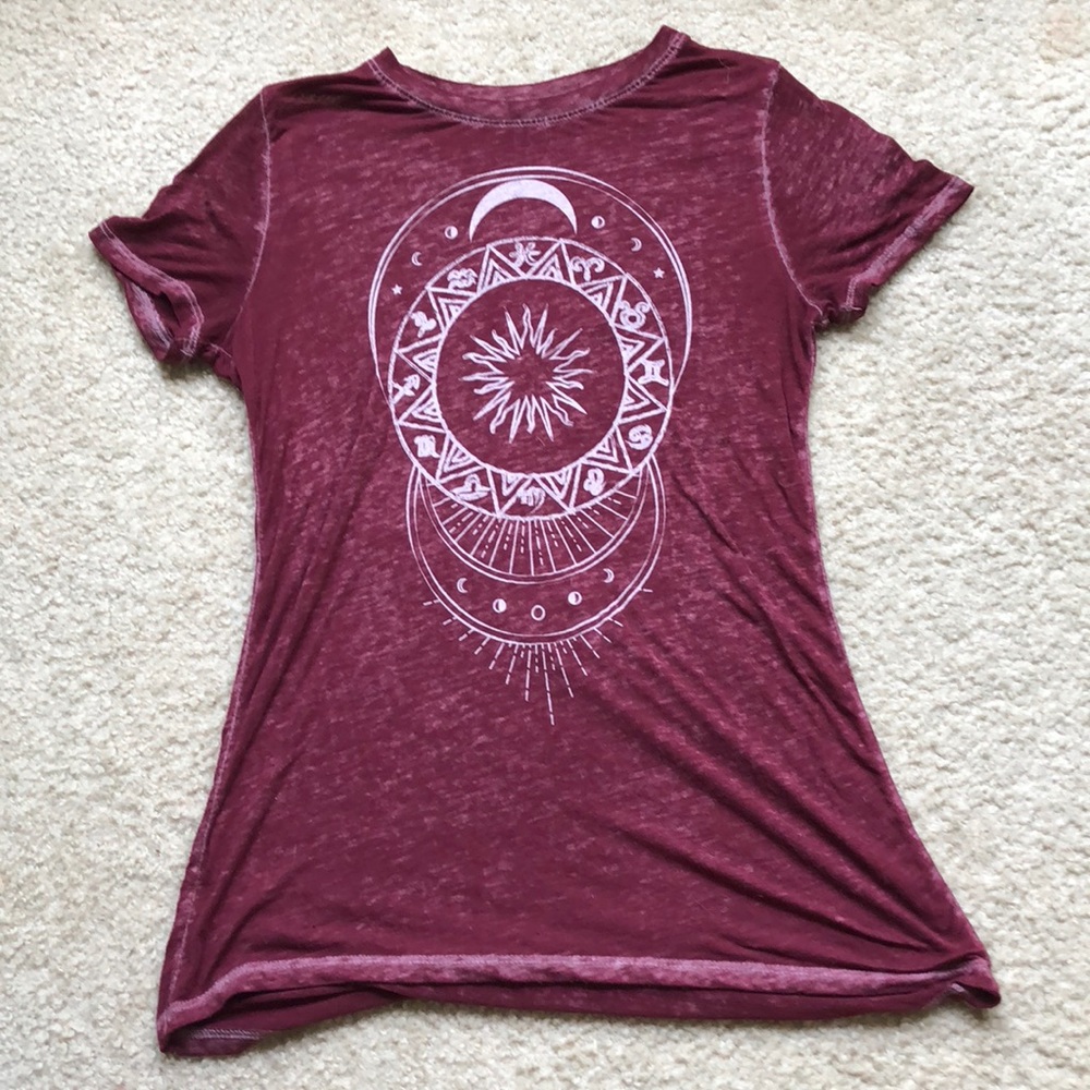 Dark maroon T-shirt